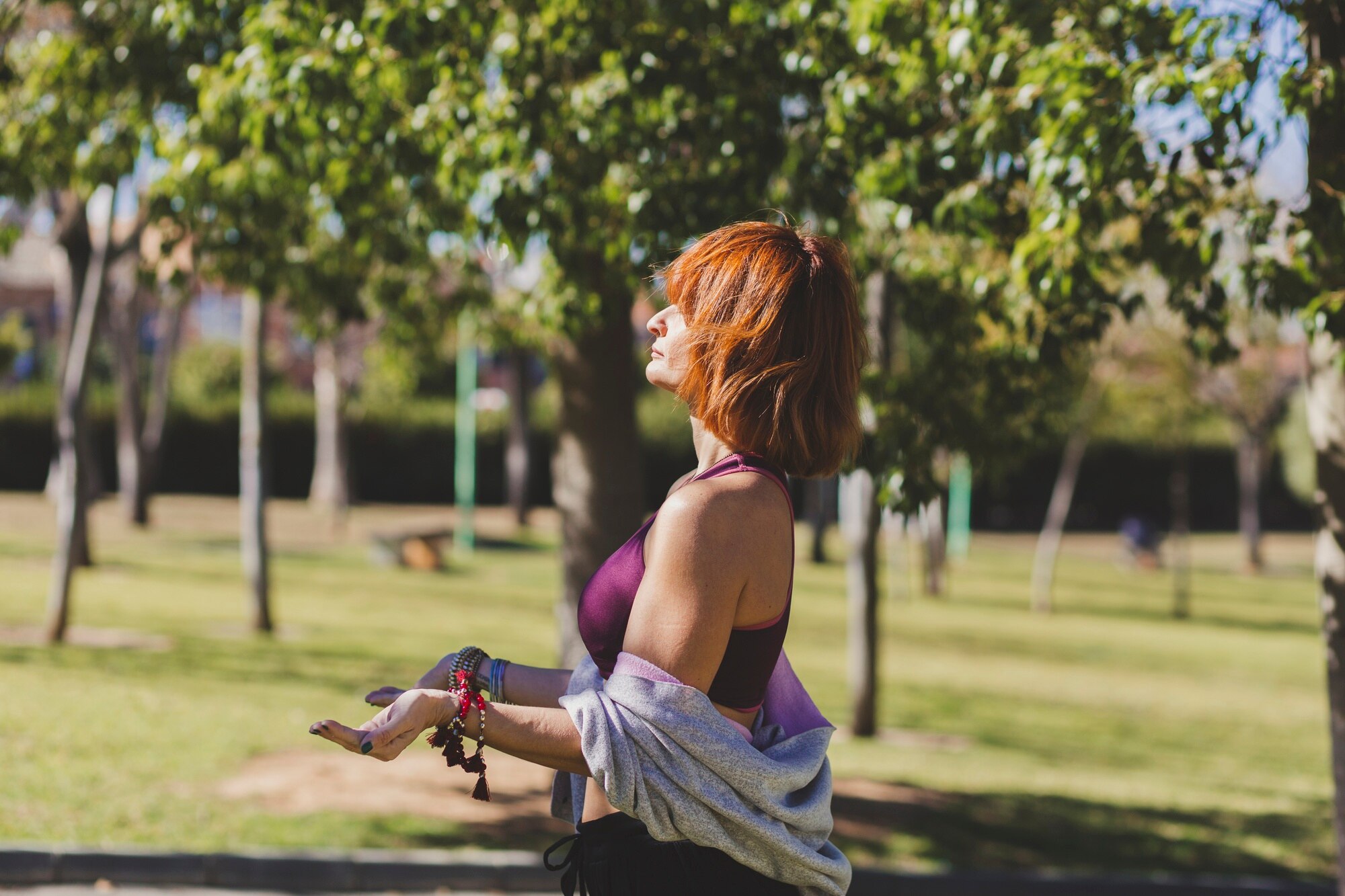 Persona activa en un parque